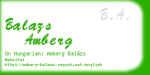 balazs amberg business card